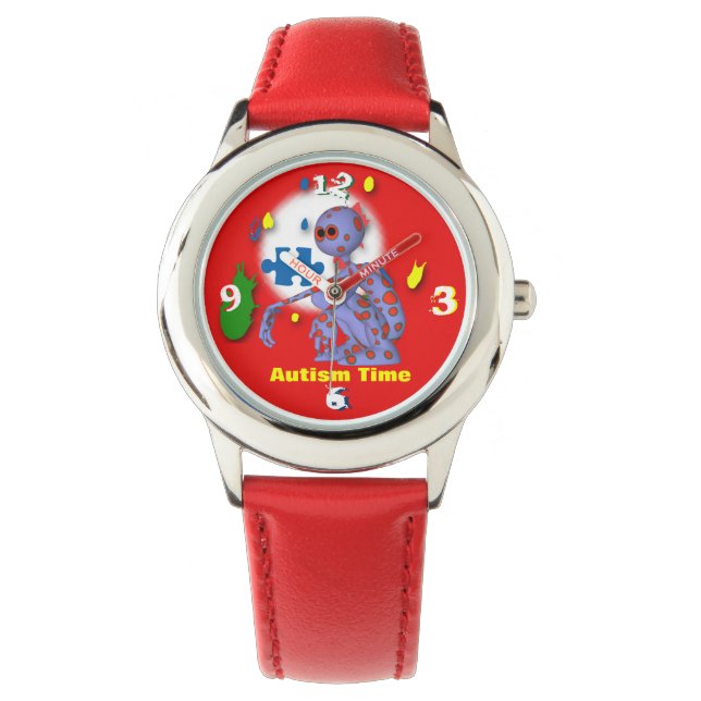 Roestvrij staal van het Kind voor autisme Horloge (Voorkant)