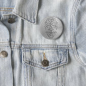 Roestvrij staaleffect Schoonvormig overzicht Grafi Ronde Button 5,7 Cm (In situ)