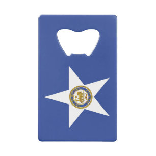 Roestvrij stalen flesopener Houston vlag Kredietkaart Flessenopener