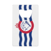 Roestvrij stalen flesopener vlag van Cincinnati Kredietkaart Flessenopener (Voorkant)