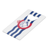 Roestvrij stalen flesopener vlag van Cincinnati Kredietkaart Flessenopener (Voorkant Gekanteld)