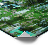 roestvrijstad cyan poster (Hoek)