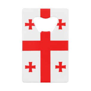 Roestvrijstalen fles Opener vlag van Georgië Kredietkaart Flessenopener