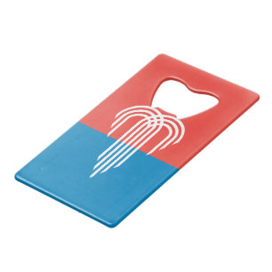 Roestvrijstalen fles Opener vlag van Kansas City Kredietkaart Flessenopener