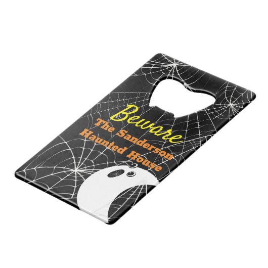 Roestvrijstalen flesopening kredietkaart flessenopener (Achterkant Gekanteld)