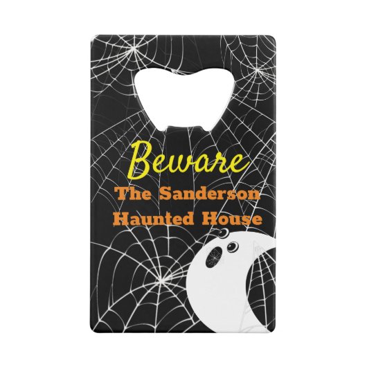 Roestvrijstalen flesopening kredietkaart flessenopener (Achterkant)