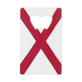 Roestvrijstalen flesopening met vlag van Alabama Kredietkaart Flessenopener (Voorkant)