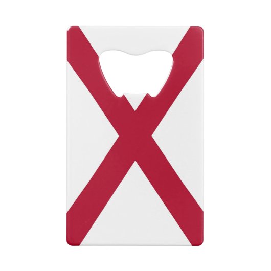 Roestvrijstalen flesopening met vlag van Alabama Kredietkaart Flessenopener (Achterkant)