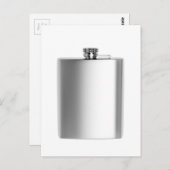 Roestvrijstalen heupkolf briefkaart (Voorkant / Achterkant)