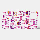 roetkleurig vogelpatroon Case-Mate iPhone case (Achterkant (horizontaal))