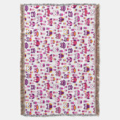 roetkleurig vogelpatroon deken (Voorkant Verticaal)