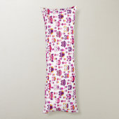 roetkleurig vogelpatroon lichaamskussen (Achterkant (Verticaal))