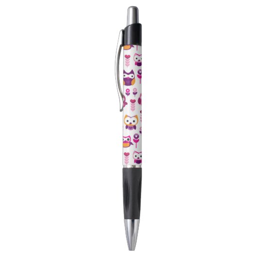 roetkleurig vogelpatroon pen (Top (Verticaal))