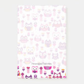 roetkleurig vogelpatroon post-it® notes (Voorkant)