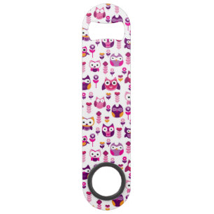 roetkleurig vogelpatroon speed flessenopener