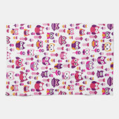 roetkleurig vogelpatroon theedoek (Horizontaal)