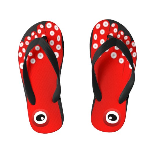 roetvormig octopus kinder teenslippers (Voetbed)