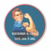 Roevember komt de riveter auto-decal halen sticker (Voorkant)