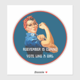 Roevember komt de riveter auto-decal halen sticker