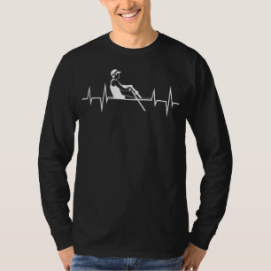 Roewrijvingshart Funny Single Scull Rower Ath T-shirt
