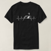 Roewrijvingshart Funny Single Scull Rower Ath T-shirt (Design voorkant)