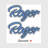 Roger Blue Autocollants Sticker Stickerset (Feuille)