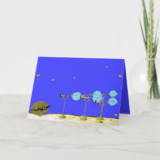 Roger et la carte d'anniversaire de Blowfish…