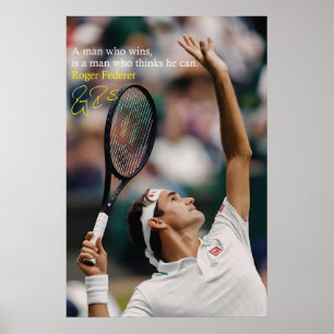 Roger Federer Poster Tennis Motiverende Kunst