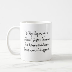 Roger Rogers SJW Funny Black Text Personalized Koffiemok