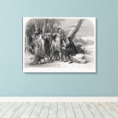 Roger Williams beschermd door de Narragansetts Canvas Afdruk (Insitu (Houten vloer))