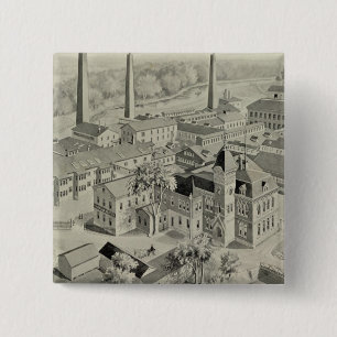 Rogers & Bro werken Vierkante Button 5,1 Cm