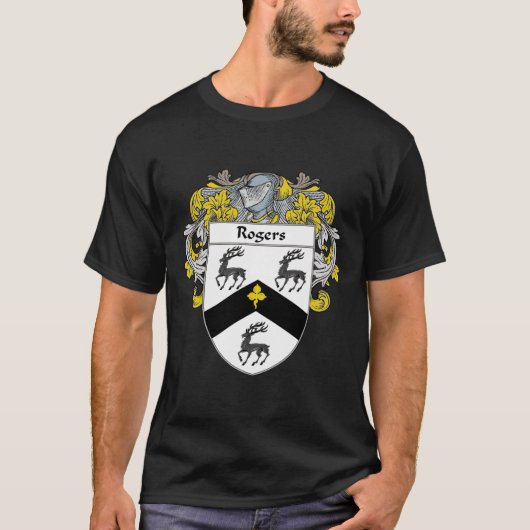 Rogers Coat of Arms  Rogers Family Crest233 T-shirt (Voorkant)