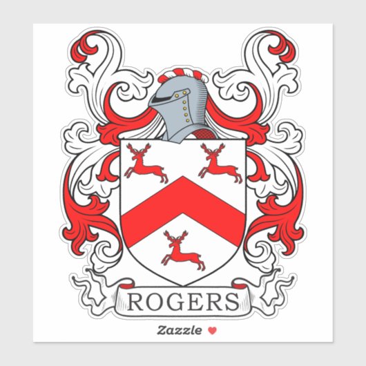 Rogers Family Crest Sticker (Vel)