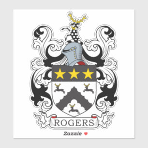 Rogers Family Crest Sticker