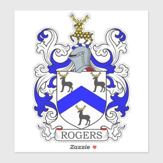 Rogers Family Crest Sticker (Vel)