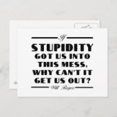 Rogers on Stupidity Briefkaart (Voorkant / Achterkant)