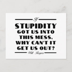 Rogers on Stupidity Briefkaart