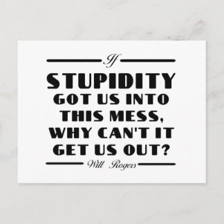 Rogers on Stupidity Briefkaart