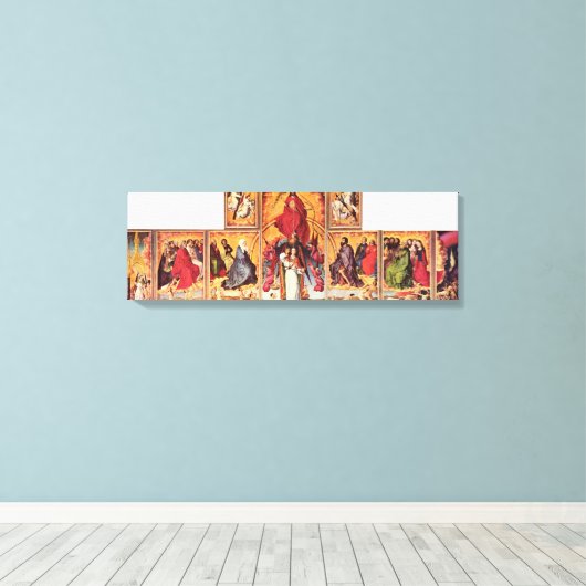 Rogier van der Weyden - Altar of Last Arrest Canvas Afdruk (Insitu (Houten vloer))