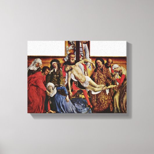 Rogier van der Weyden - Verdaling van het Kruis Canvas Afdruk (Voorkant)
