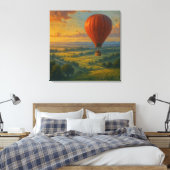 Rogue Balloon Ride - Painterly Illustration Style Canvas Afdruk (Insitu (Slaapkamer))