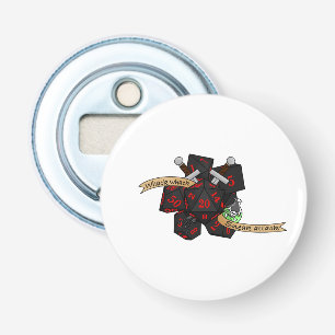 Rogue Dice Design Button Flesopener