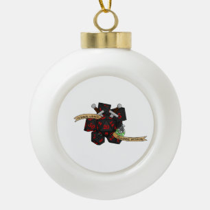 Rogue Dice Design Keramische Bal Ornament