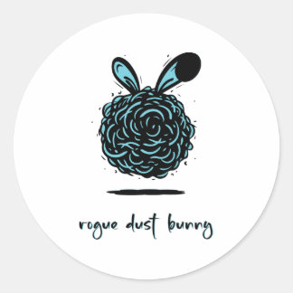 Rogue Dust Bunny Ronde Sticker