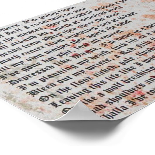 Rogue gedicht afdrukken poster (Hoek)