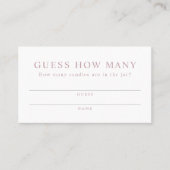 ROGUE Moderne Dusty Rose Combien de bonbons carte (Devant)