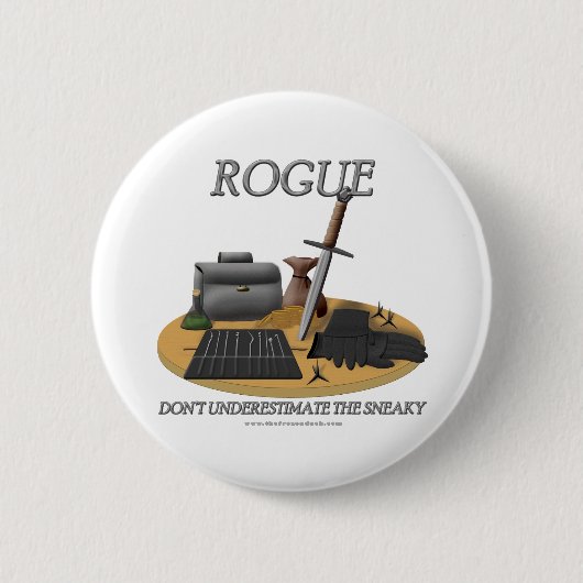 Rogue: Onderschat de Sneaky niet Ronde Button 5,7 Cm (Voorkant)