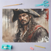 Rogue Pirate Captain Nautical Caribbean Decoupage Tissuepapier (Craft)