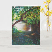 Rogue River Painting, Rockford, MI-Wenskaarten Kaart (Gele Bloem)