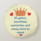 Roi à 25 coussin d'anniversaire - Cadeau d'anniver (Dos)